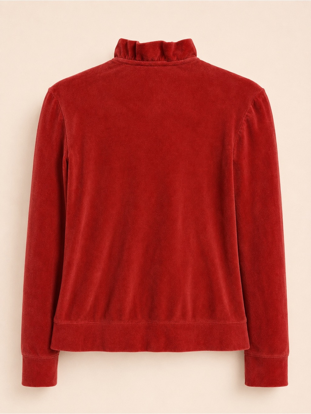 Lilly Pulitzer Red Velour Zip Jacket - Picture 2 of 5